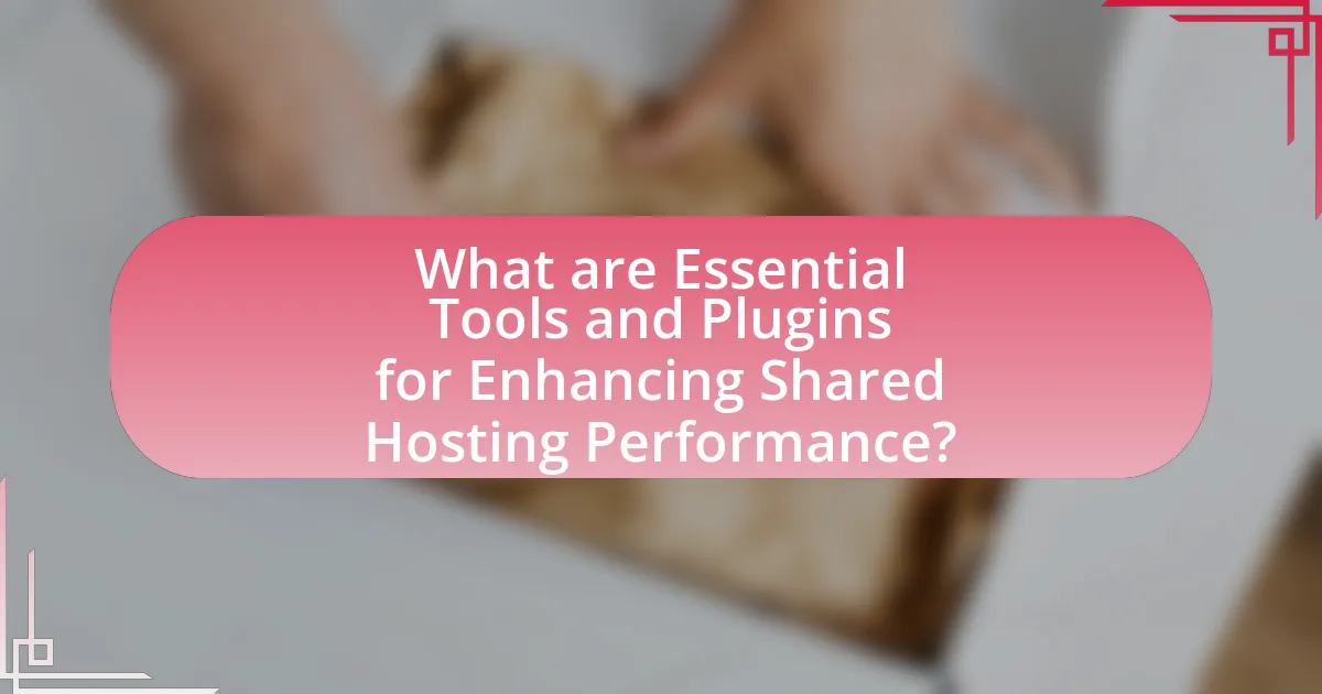 What are Essential Tools and Plugins for Enhancing Shared Hosting Performance?